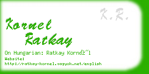 kornel ratkay business card